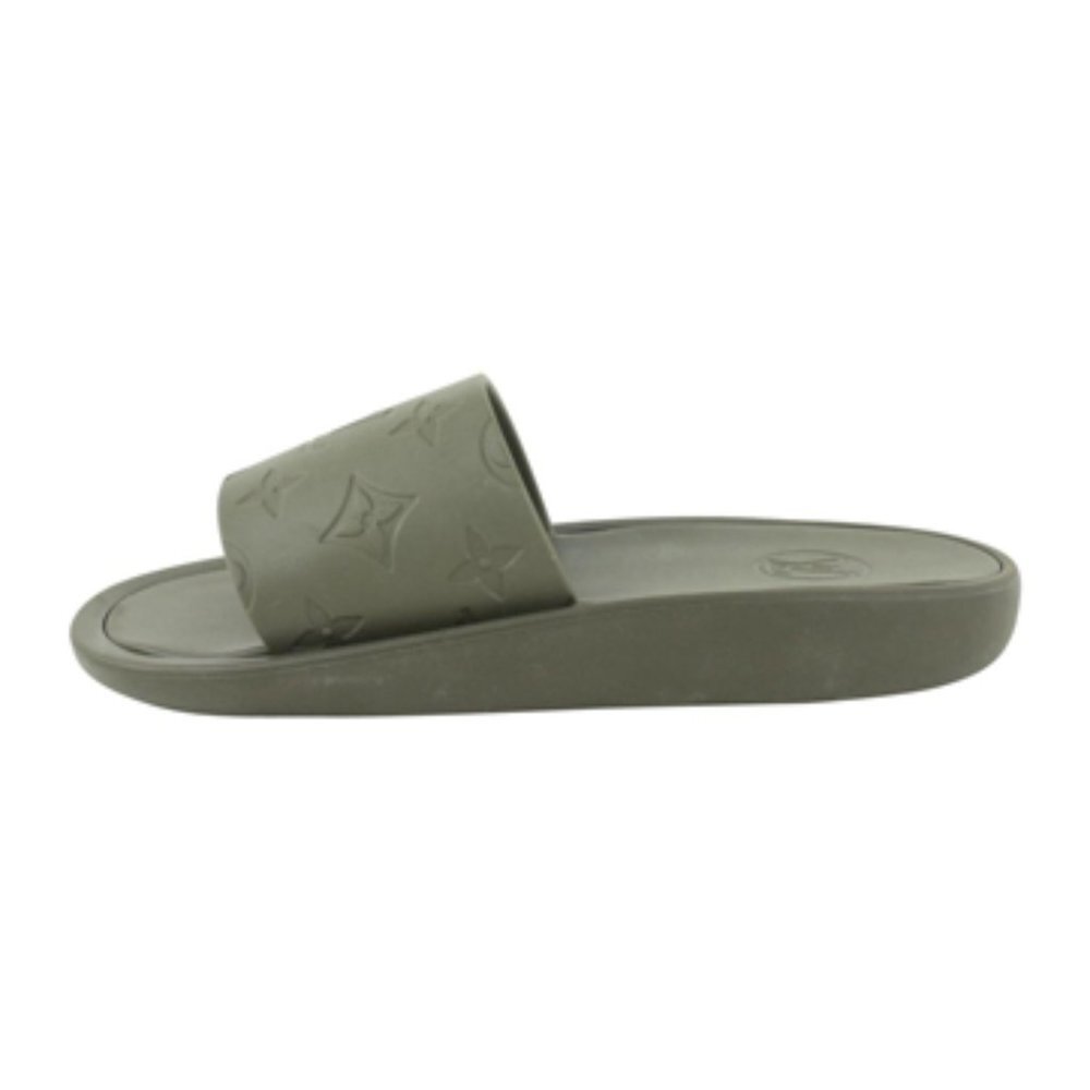 Louis Vuitton Khaki Green 37 Sunbath Flat Mule San
